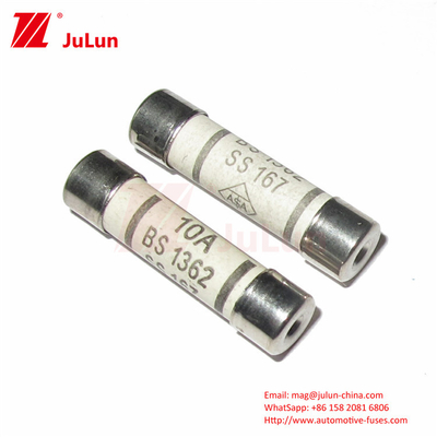 Vermogen BS1362 B6*25mm Keramische voertuigbeschermers voor elektrische stroom 3A 5A 7A 10A 13A 20A