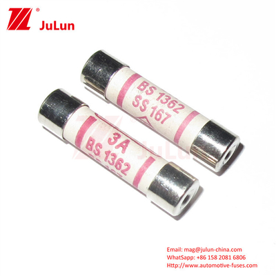 Vermogen BS1362 B6*25mm Keramische voertuigbeschermers voor elektrische stroom 3A 5A 7A 10A 13A 20A