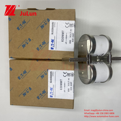 MUSSMANN 690V 630A Keramische koper automotive veiligheden 630MMT Twin Flat Plate Bolt Type veiligheden voor voertuigbescherming
