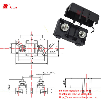 Automobiele reserveonderdelen ANS/MIDI Kleine goede lonthouder voor de bescherming van elektronische circuits in de automobielindustrie