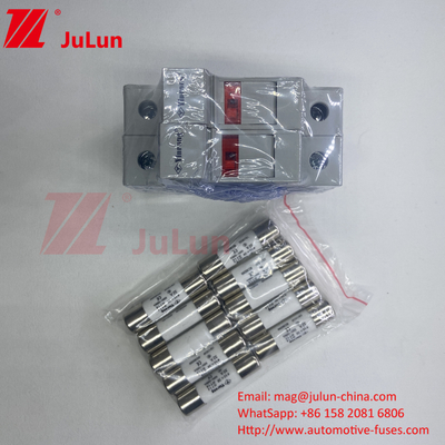Solar Pv Fuse Din Rail Solar Fuse Holder voor fotovoltaïsche omvormer Inline Fuse Cylindrische Fuse Holder