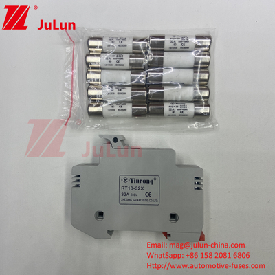 1000VDC-1500VDC Solar PV Fuse Holder Met Fuse 2 Amp Fuse Solar Dc Cylindrische Fuse Links