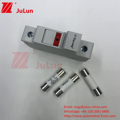 Professionele fabriek BYPV-18 1pool 16a 1000v Dc Din Rail Fuse Holder met 1500v Dc Fuse voor Solar