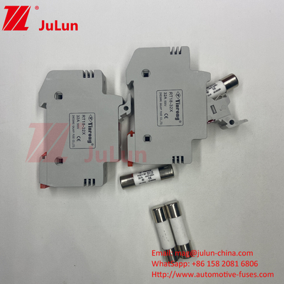 Zonne-PV-sluiting met DIN-gids Sluitingshouder voor fotovoltaïsche bescherming RT18-32 15A 20A 32A Sluitingshouder met LED-indica