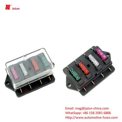 De koperen contactbouten op de Nylon Shell Fuse Box Pass De EU UL Certification LED Light Multi-Way Fuse Box SBH-6PD S