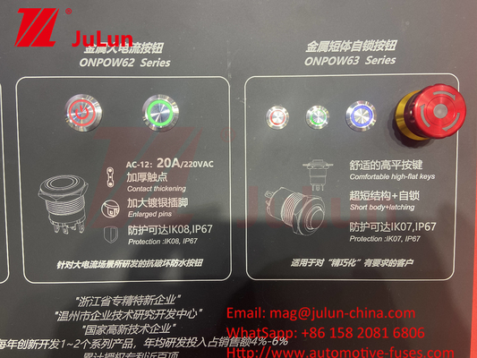 IP65 Zelfvergrendelend roestvrijstalen metalen 10/12/16/22mm Momentary Led Small Push Button Switches