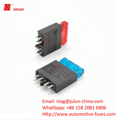 Compact EU UL circuit breaker voor auto's ANM Fork Peg Type Dual Car Fuse Holder One In Double Out Large Fu