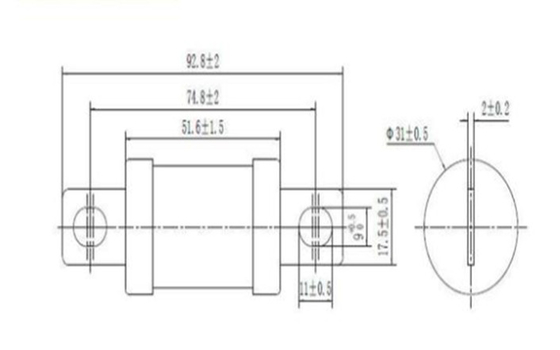 EV-opladeradapter compatibel met elektrische auto's Ronde buis gespannen type lont DC500V