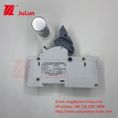 DIN Guide Fuse Holder 15A 1000VDC met keramische fuse holder design14*85mm 32a 1000VDC Pv Fuse Holer