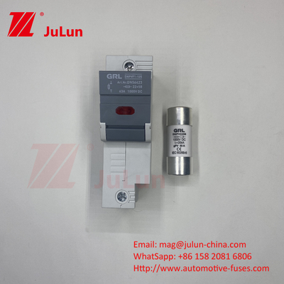 Fusehouder 30A 63A 500V 10x38 RT18-32 Cylindrische fusiefuse 10A 1000DC Solar PV Fuse voor fotovoltaïsche bescherming