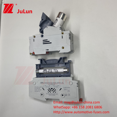 Zonne-PV-sluiting met koperelementmateriaal RO17 Fast Blow Ceramic DIN Rail Moun 22x58MM Italweber-sluiting 500V