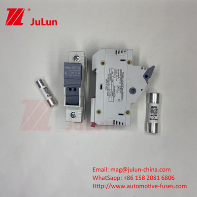 SeanRo Solar PV Din Rail Fuse Holder voor Fuse Link 10*38mm 1000V 15amp DC Fuse 25A