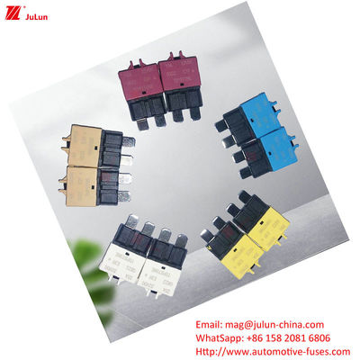 30A-500A Autoverzekeringhouder Nylon Plastic Koperen Bolt Verzekering Manuele Reset Switch
