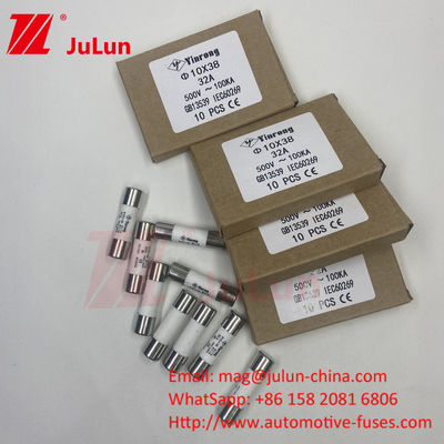 32A 10*38mm 15A 690VDC 1000VDC Panel Mount Solar PV Fuse voor robuuste PV String Protection