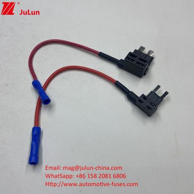 Standard Plug Adapter Mini Tap Car Fuse Holder 10A / 15A / 20A Messing Tin Plating Simple Spiral