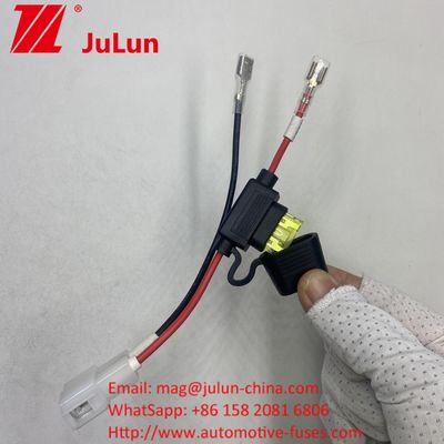 Fuse Battery Connector Extension Cable Wire Harness Connector Holder met Red 2-Pin Connector Truck Electric ATV Ebike