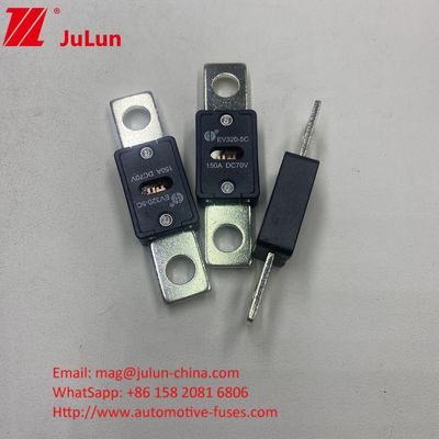 EV320-5X 80A 70VDC SINOFUSE Keramische autoverzekering Klein formaat Kortsluitingsbescherming Koper Zilver Kwartz Zand Goud
