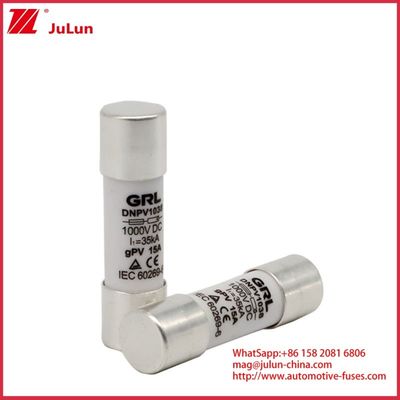 15A 1000VDC Fuse Link Solar GPV DC Fuse 10*38mm 32A Kwalificatie voor elektrische bescherming in PV-systemen voor gebruik met veiligheidsbehuizing