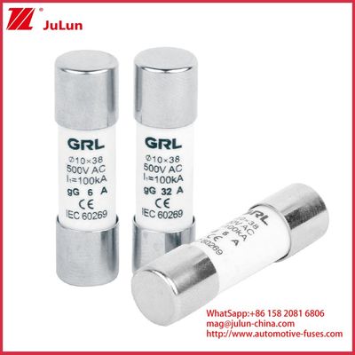 15A 1000VDC Fuse Link Solar GPV DC Fuse 10*38mm 32A Kwalificatie voor elektrische bescherming in PV-systemen voor gebruik met veiligheidsbehuizing