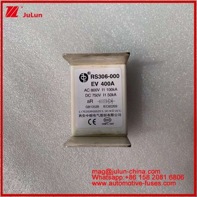 Gebruikscategorie EV 400A AC800V 100KA DC750V 50KA Ceramische buis Automatische circuitbeschermingsbeschermers voor elektrische voertuigen