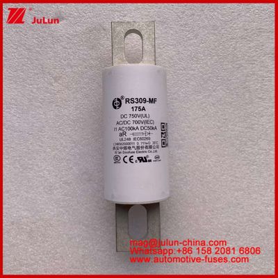 RS309-MF 175A 750VDC UL Tubulaire keramische lont AR 750VDC/700AC IEC 20KA GB 5-800A voor elektrische voertuigen en energiesystemen