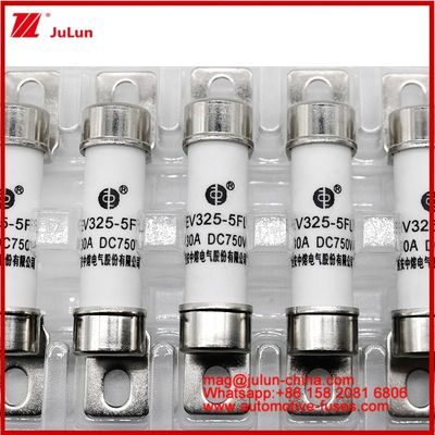 EV325-5FL 30A 750VDC Hoog gerangschikt elektrisch voertuig Mechanische schok Tubulaire keramische lont EV of HEV Compacte stroom gespannen structuur Vibratiebestendige Uitstekende gelijkstroomprestaties