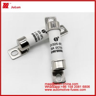 EV325-5FL 30A 750VDC Hoog gerangschikt elektrisch voertuig Mechanische schok Tubulaire keramische lont EV of HEV Compacte stroom gespannen structuur Vibratiebestendige Uitstekende gelijkstroomprestaties