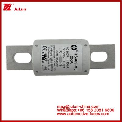 250A 500VAC Ev Fuse RS309-MD-200KA 500VDC 50KA AR Caremic DC Performance Tubulaire Automobiel Bolt Stud-mount