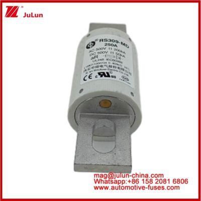 250A 500VAC Ev Fuse RS309-MD-200KA 500VDC 50KA AR Caremic DC Performance Tubulaire Automobiel Bolt Stud-mount