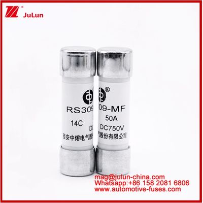 Autobolt-staafmontage Caremic Round Tube FUSE RS309-MF 50A DC750V DC Voor EV / HEV