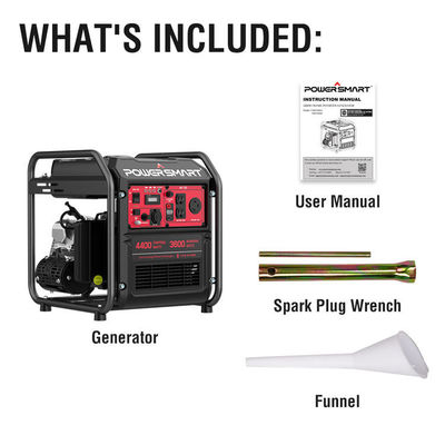 Elektrische luchtloze spuitmachine Led Light Home InverterB Draagbare Usa Powersmart 4400w Gasgenerator Voor Kamperen