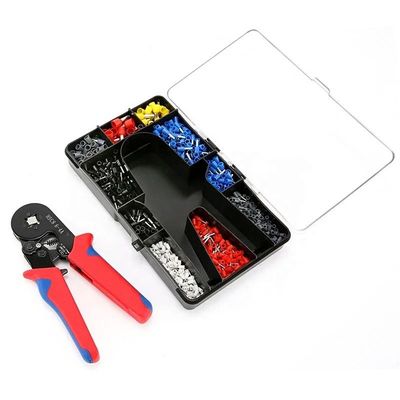Gebruikelijk veelzijdig Mini Draad Ferrule Tubulaire Terminal Crimping Plier Kit 1200pcs Huishoudelijk Elektrisch Geïsoleerd