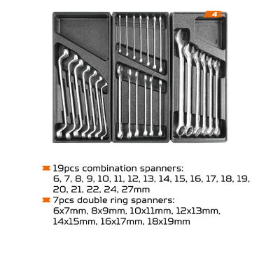 Veelzijdige gereedschappen apparatuur kist gereedschapset hardware 163pcs gereedschappen