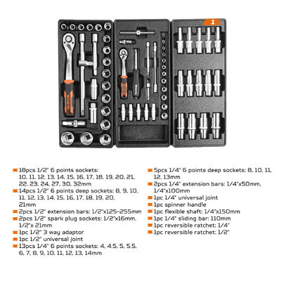 Veelzijdige gereedschappen apparatuur kist gereedschapset hardware 163pcs gereedschappen