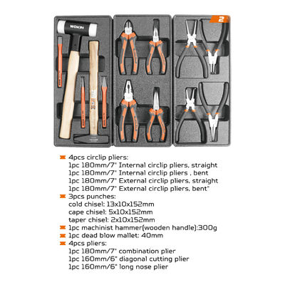 Veelzijdige gereedschappen apparatuur kist gereedschapset hardware 163pcs gereedschappen