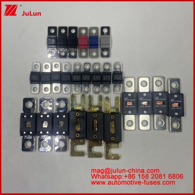 Fuse Holder Easy Bolt Fuse Electric Vehicle Flat Medium Speed Break Bolt-On Car Installation Fork Anl Fuse 25A 35A 60A 125A 150A 225A 275A 400A