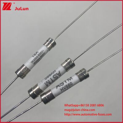 Ceramic Car Fuses 500VDC With Rated Current 10A 12A 15A 16A 20A 25A 30A And ISO8820 Compliance For Vehicle Electrical Protection