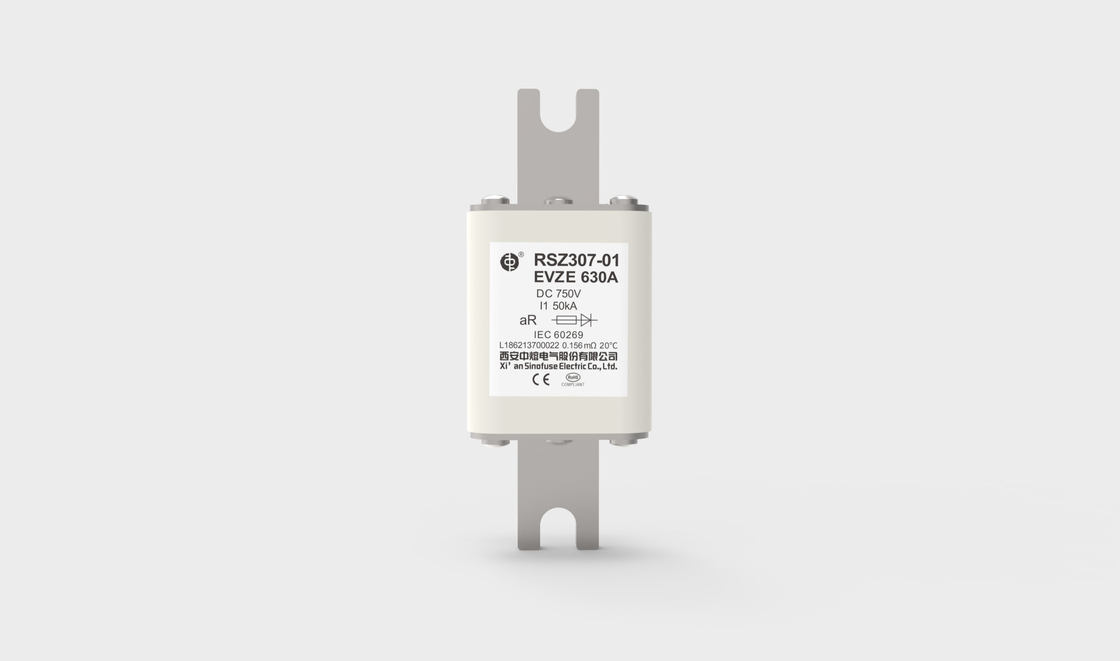 van 630A 750VDC de Ceramische Uitstekende gelijkstroom Prestaties van de het Elektrische voertuig Snelle Zekering rsz307-01-EVZE