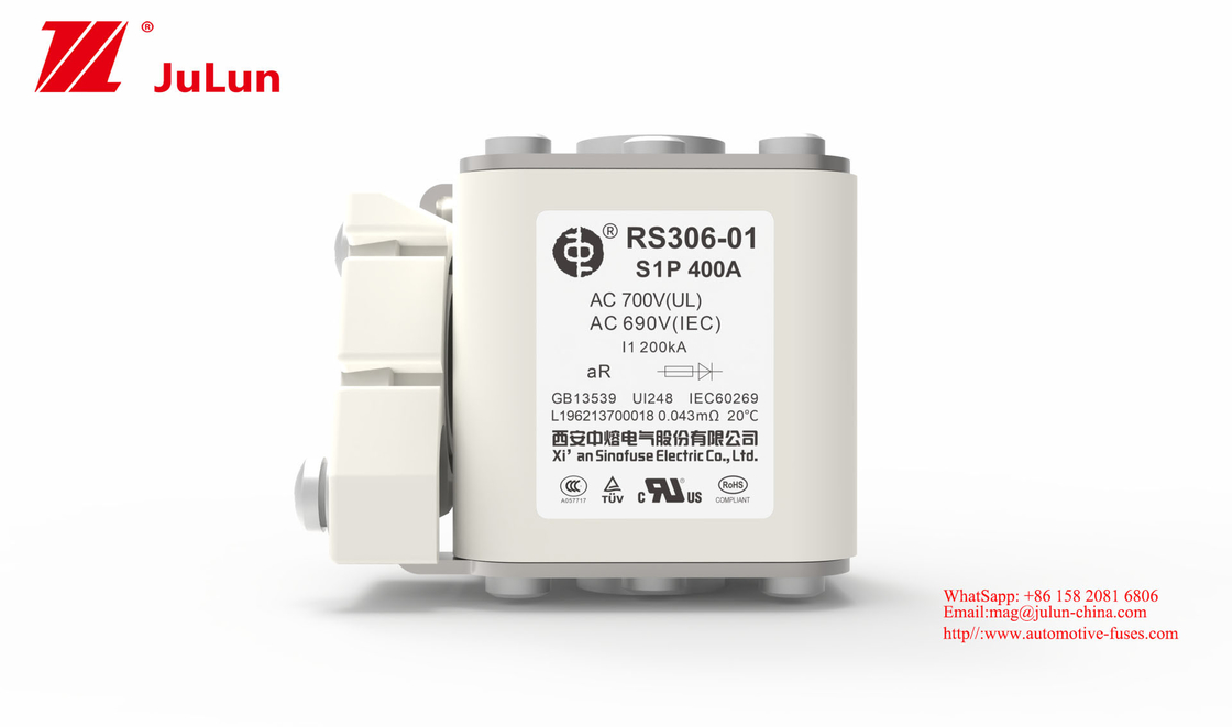 het Elektrische voertuigzekering RS306-01-S1P Chip Type Automatic Reset Function van 400A 690V