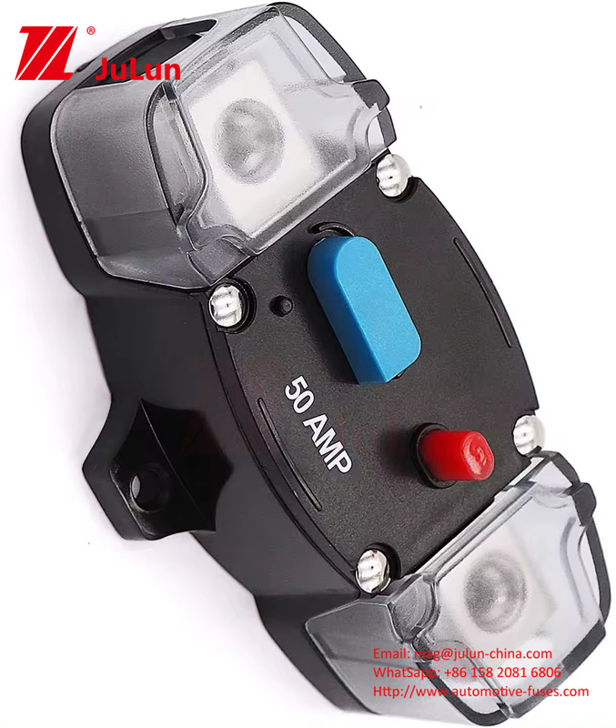 Restorer Trolling Motor Stereo Audio 50A 200A 300A 24V 48V 0-8 Gauge Inline Fuse Block Holders Inverter voor Auto