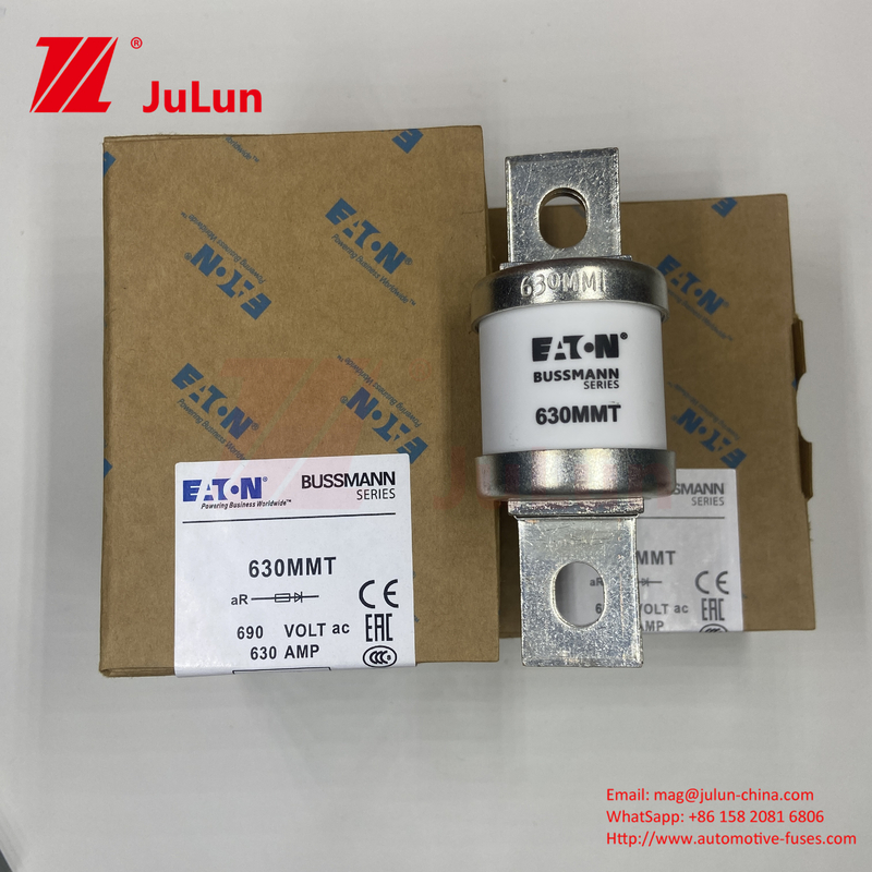 630MMT 690V BUSSMANN Keramisch koper Twin Flat Plate Bolt Type Fuse 630A Elektrische stroom 0,43kg Gewicht