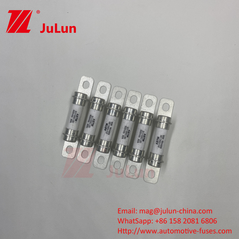 Batterij Energieopslag 50A High Break 500VDC Fuse DC Keramische buis High Break 30A Veiligheidsbescherming Fuse Elektrisch voertuig