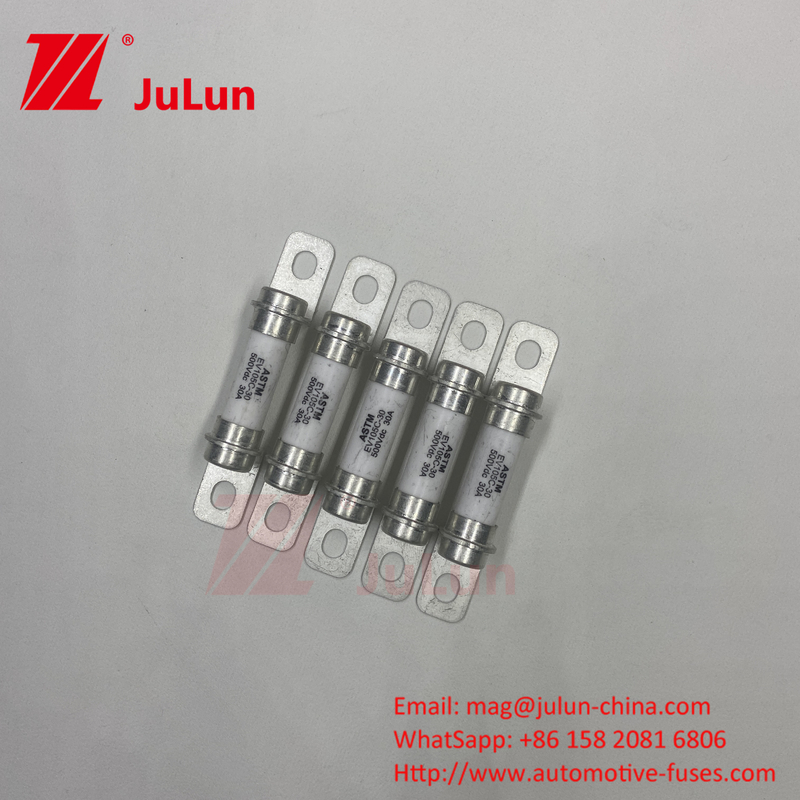 30A 20A Keramische buis M6 Bolt Type 15A Elektrische voertuigbeschermer Elektrisch voertuig 500VDC ESS Keramische beschermer