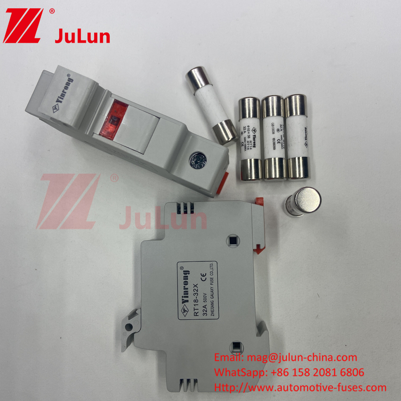 1000VDC 30kA Keramische zonne-energie PV-sluiting 10*38 DC Zonne-energie PV-zonne-sluitingsbasis en 1000V-sluiting 15A 20A 25A 30A 32A