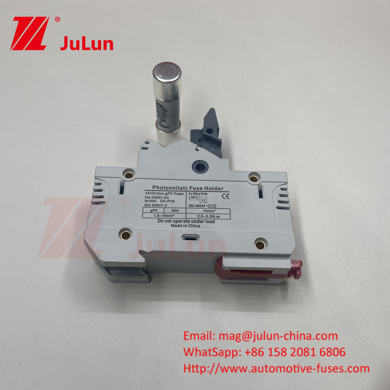 1000VDC Solar PV Din Rail Fuse Ballon Fuse 10x38mm RT18-32 Fuse Link AC