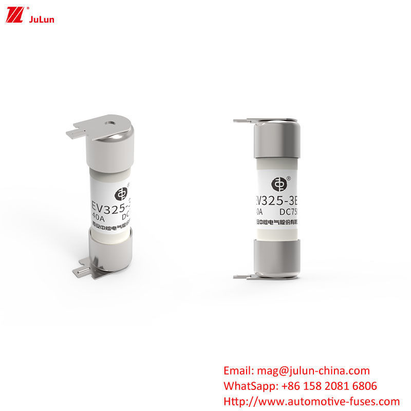SINOFUSE Medium EV Fuse Flat Head 325V 10A-50A Elektrische voertuigbuis Bolt Screw Connection