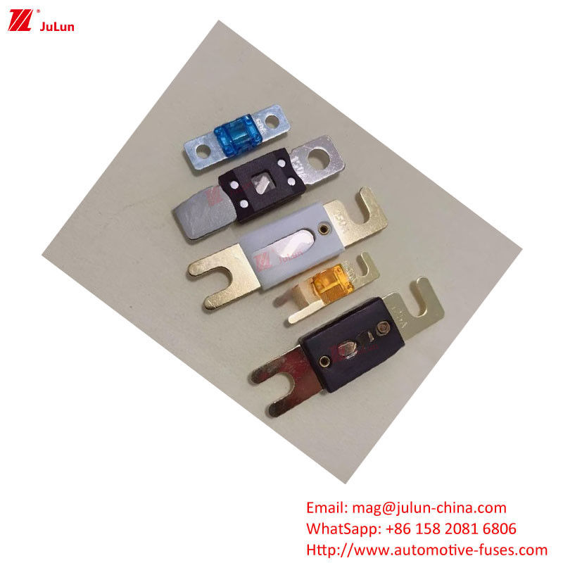 Massaproductie Automotive Electronics Blade Fuses voor het handhaven van stabiliteit Fuse Holds Current 50A-500A