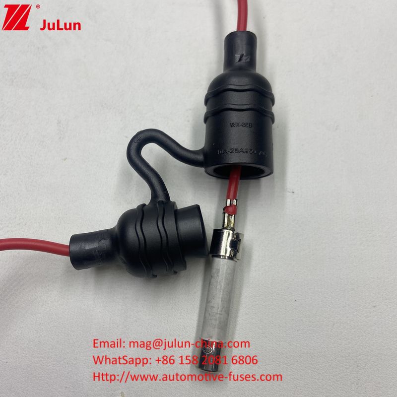 Met UL-draadkabel IP68 waterdicht inline veiligheidsbeveiliging veiligheidscomponenten voor 5*20 6*32 mm glazen keramische veiligheidsbeveiligingen