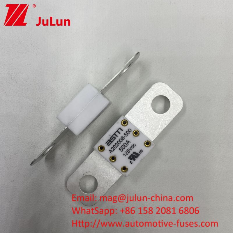 Ev Ceramic Fuse A202008 250A 125VDC Charger Adapter Compatibel voor auto's A202008 125VDC 100A 125A 150A 200A 250A 300A 400A 500A