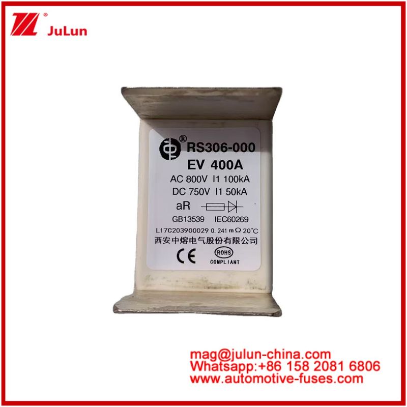 Gebruikscategorie EV 400A AC800V 100KA DC750V 50KA Ceramische buis Automatische circuitbeschermingsbeschermers voor elektrische voertuigen